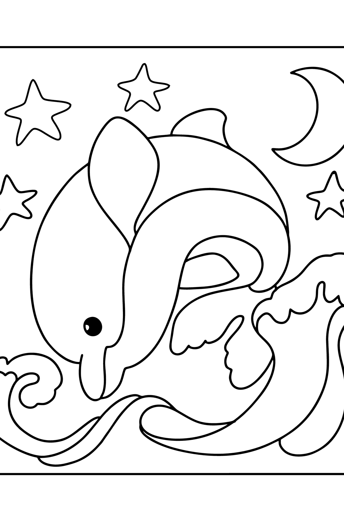 Delfin kolorowanki